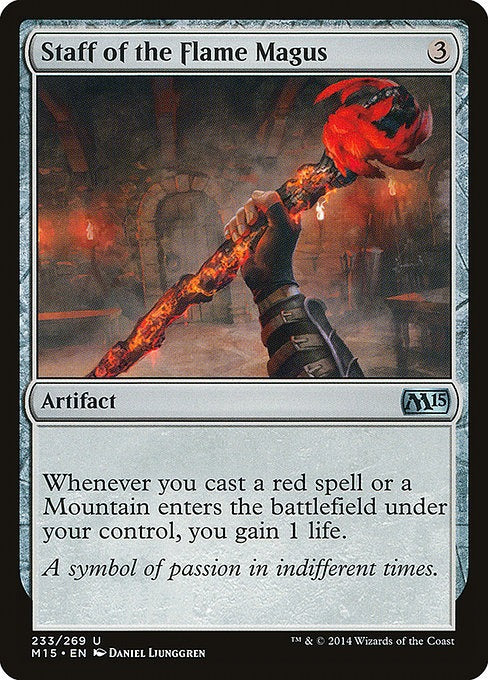 Card # 233  Staff of the Flame Magus Magic 15