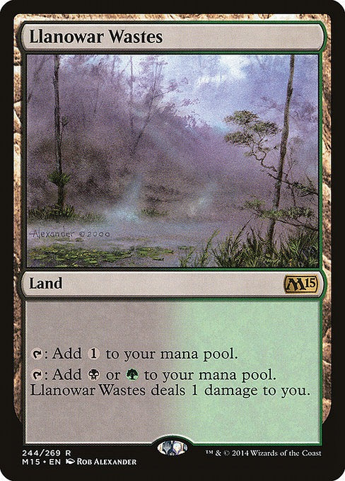 Card # 244  Llanowar Wastes Magic 15