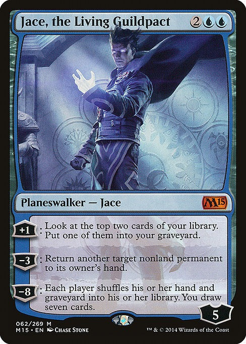 Card # 62  Jace, the Living Guildpact Magic 15