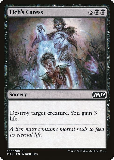 Card # 105  Lich's Caress Magic 19