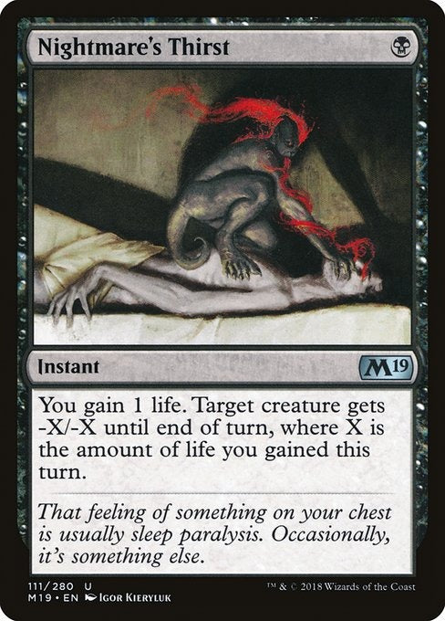 Card # 111  Nightmare's Thirst Magic 19