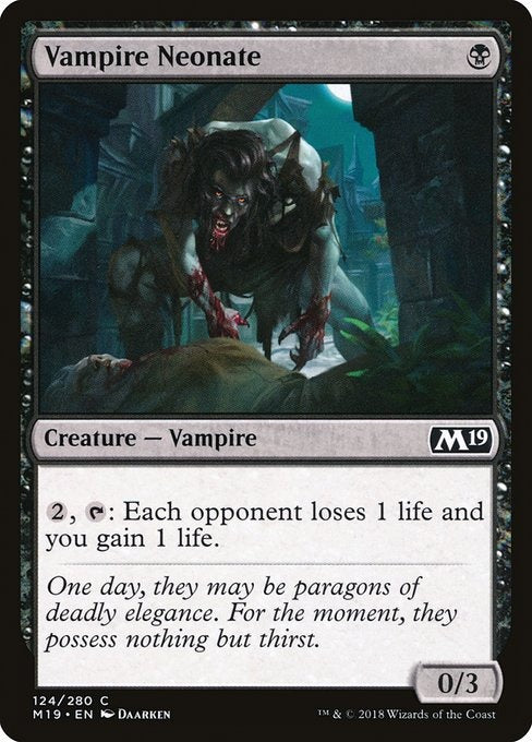 Card # 124  Vampire Neonate Magic 19