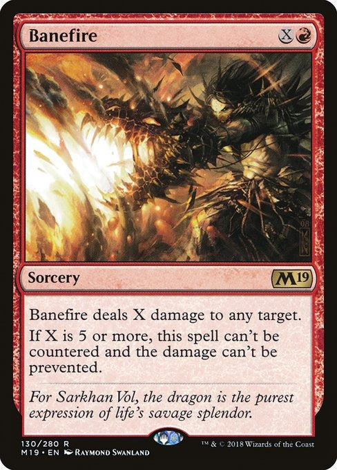 Card # 130  Banefire Magic 19