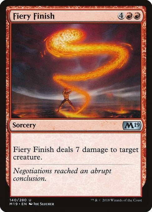 Card # 140  Fiery Finish Magic 19
