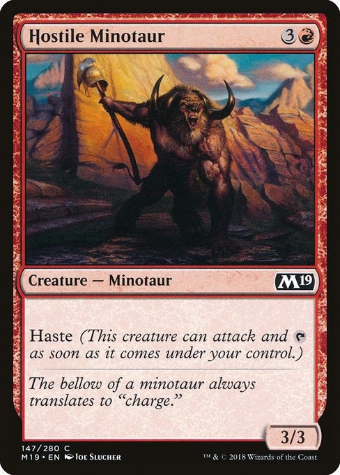 Card # 147  Hostile Minotaur Magic 19