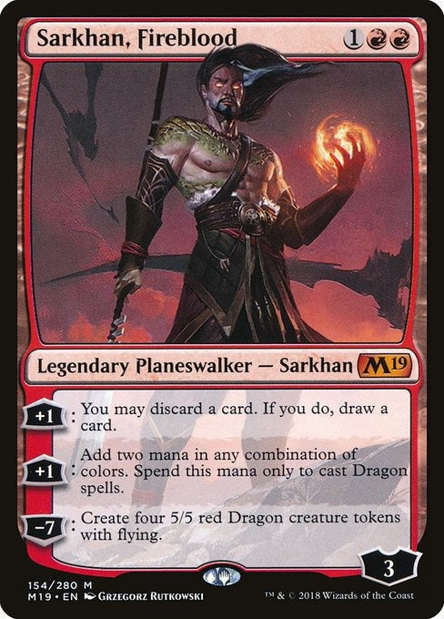 Card # 154  Sarkhan, Fireblood Magic 19