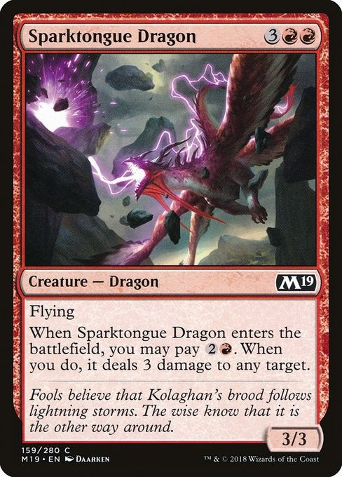 Card # 159  Sparktongue Dragon Magic 19