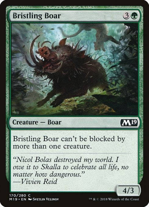 Card # 170  Bristling Boar Magic 19