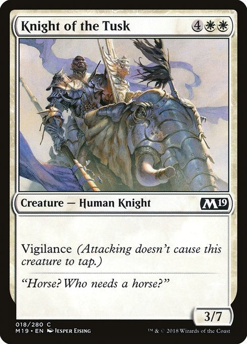 Card # 18  Knight of the Tusk Magic 19
