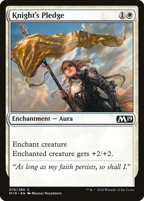 Card # 19  Knight's Pledge Magic 19