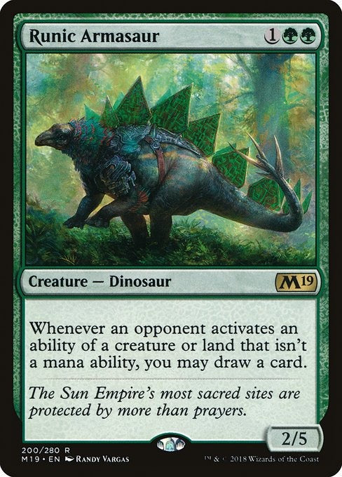 Card # 200  Runic Armasaur Magic 19