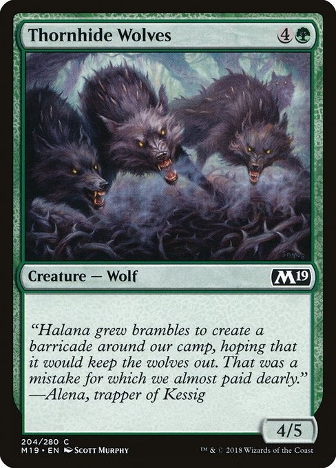 Card # 204  Thornhide Wolves Magic 19