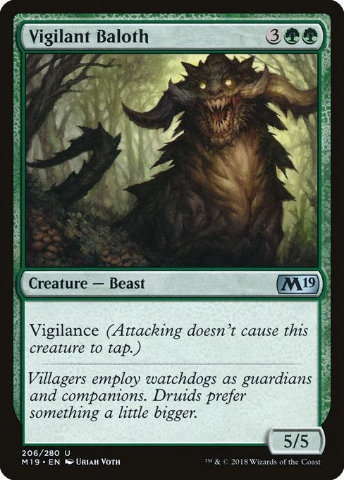 Card # 206  Vigilant Baloth Magic 19