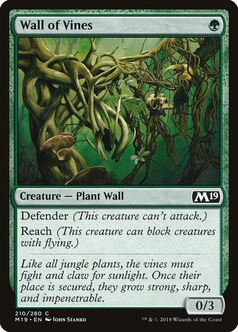 Card # 210  Wall of Vines Magic 19