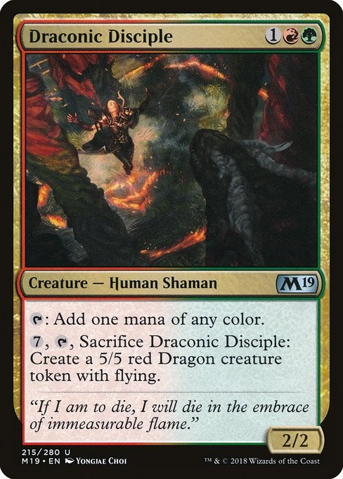 Card # 215  Draconic Disciple Magic 19