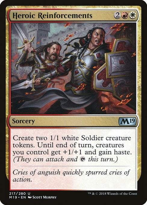 Card # 217  Heroic Reinforcements Magic 19
