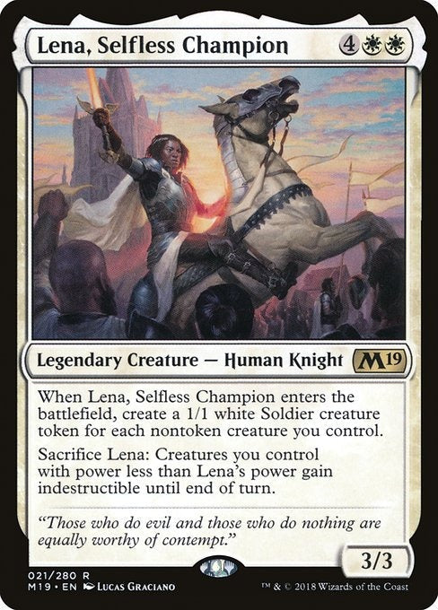 Card # 21  Lena, Selfless Champion Magic 19