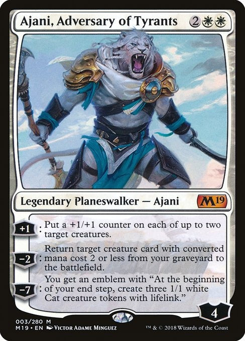 Card # 3  Ajani, Adversary of Tyrants Magic 19