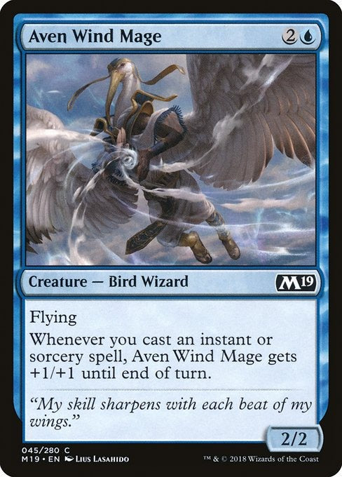 Card # 45  Aven Wind Mage Magic 19