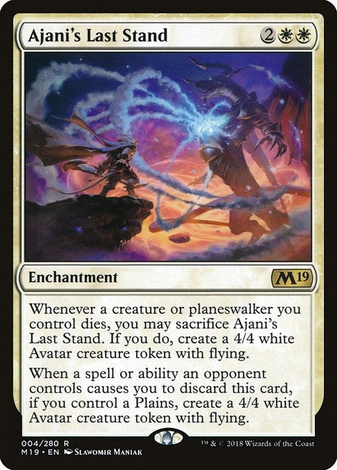 Card # 4  Ajani's Last Stand Magic 19