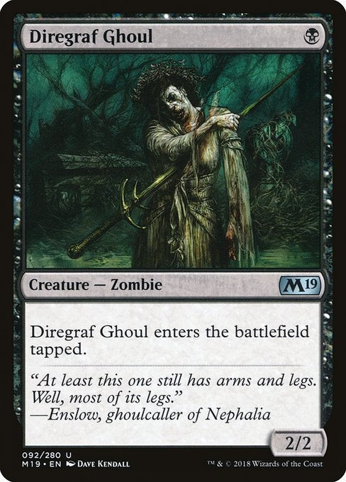 Card # 92  Diregraf Ghoul Magic 19