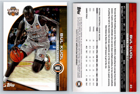Card # 23 Bul Kuol Cairns Taipans NBL Topps 2023 2024