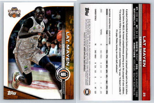 Card # 25 Lat Mayen Cairns Taipans NBL Topps 2023 2024