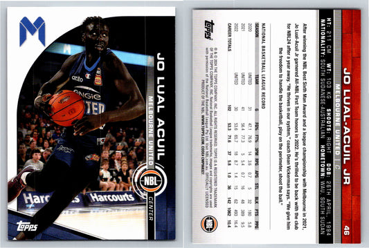 Card # 46 Jo Lual-Acuil JR Melbourne United NBL Topps 2023 2024