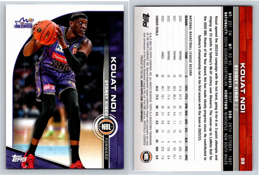 Card # 88 Kouat Noi Sydney Kings NBL Topps 2023 2024