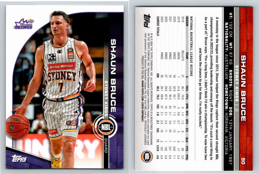 Card # 90 Shaun Bruce Sydney Kings NBL Topps 2023 2024