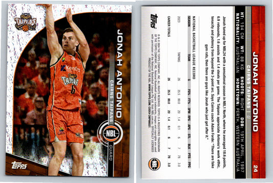 Card # 24 Jonah Antonio Cairns Taipans Opal NBL Topps 2023 2024
