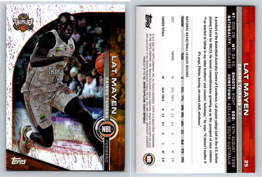 Card # 25 Lat Mayen Cairns Taipans Opal NBL Topps 2023 2024