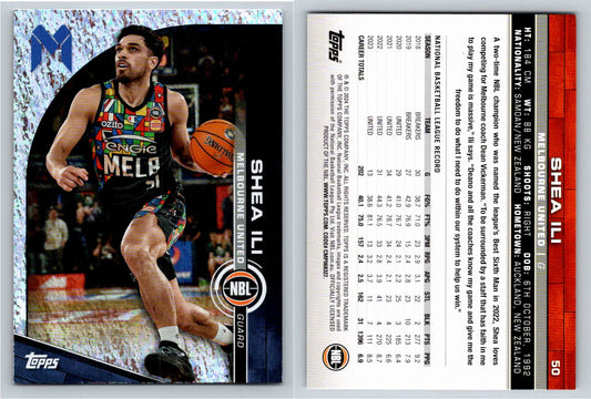 Card # 50 Shea Ili Melbourne United Opal NBL Topps 2023 2024