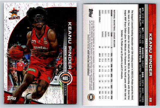 Card # 68 Keanu Pinder Perth Wildcats Opal NBL Topps 2023 2024