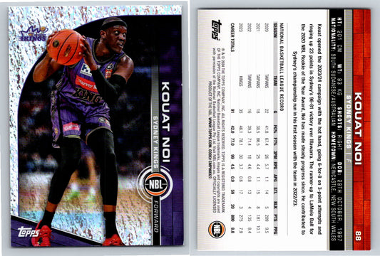 Card # 88 Kouat Noi Sydney Kings Opal NBL Topps 2023 2024