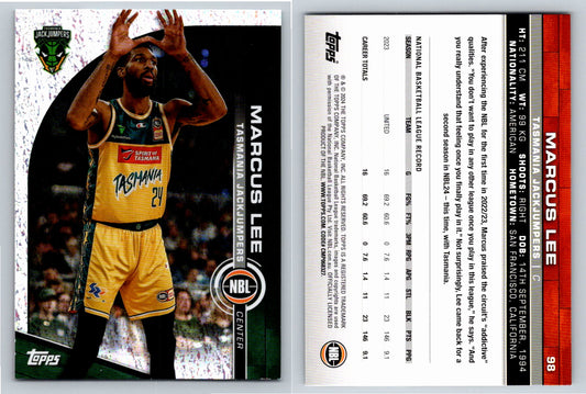 Card # 98 Marcus Lee Tasmania JackJumpers Opal NBL Topps 2023 2024