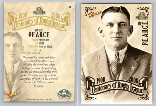 Card #   38 JOE PEARCE NRL Centenary of Rugby League