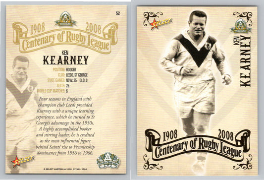 Card #   52 KEN KEARNEY NRL Centenary of Rugby League