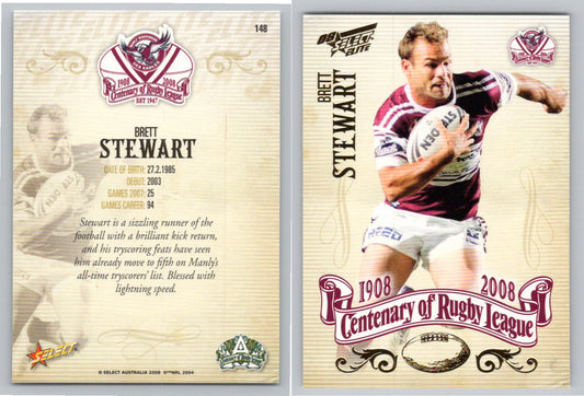 Card #   148 BRETT STEWART NRL Centenary of Rugby League