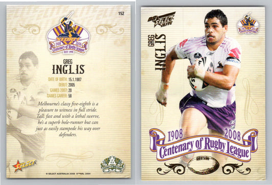 Card #   152 GREG INGLIS NRL Centenary of Rugby League