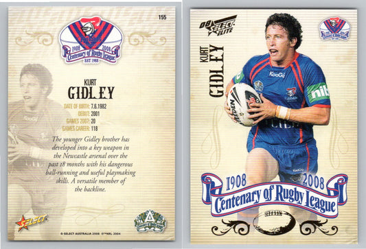 Card #   155 KURT GIDLEY NRL Centenary of Rugby League