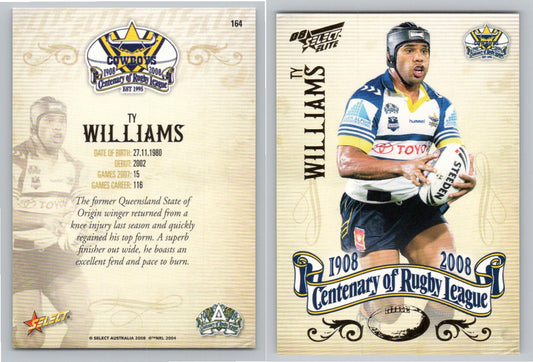 Card #   164 TY WILLIAMS NRL Centenary of Rugby League