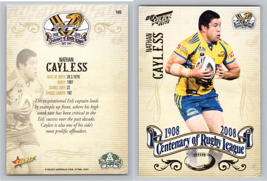 Card #   165 NATHAN CAYLESS NRL Centenary of Rugby League