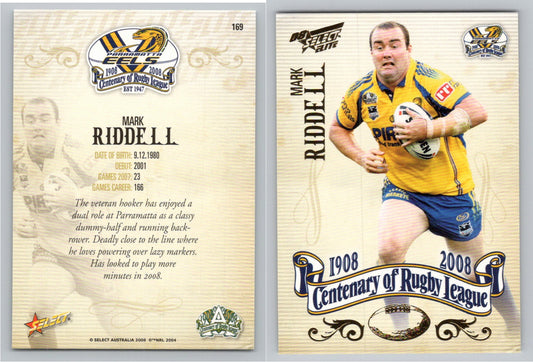 Card #   169 MARK RIDDELL NRL Centenary of Rugby League