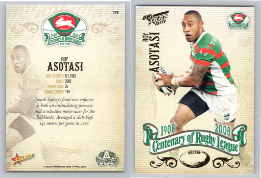 Card #   175 ROY ASOTASI NRL Centenary of Rugby League