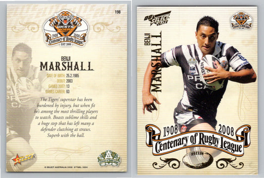 Card #   198 BENJI MARSHALL NRL Centenary of Rugby League