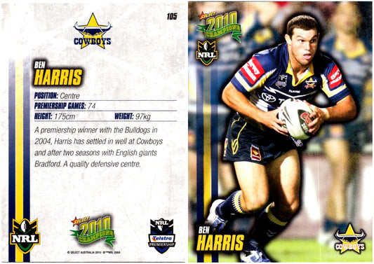 Card #  105 Ben Harris NRL 2010 Champions