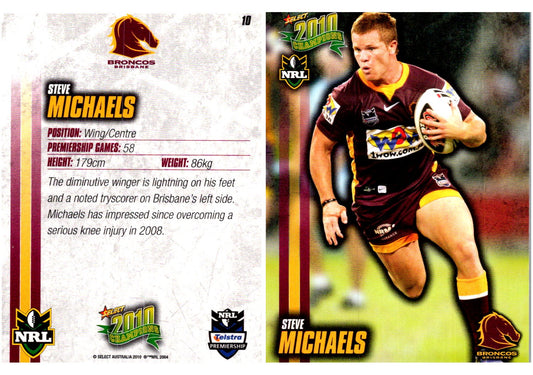 Card #  010 Steve Michaels NRL 2010 Champions