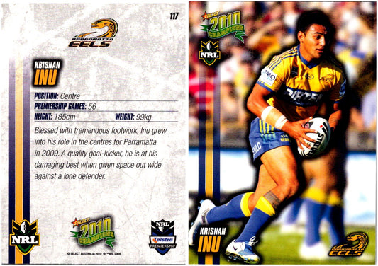 Card #  117 Krisnan Inu NRL 2010 Champions