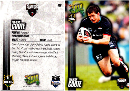 Card #  126 Lachlan Coote NRL 2010 Champions
